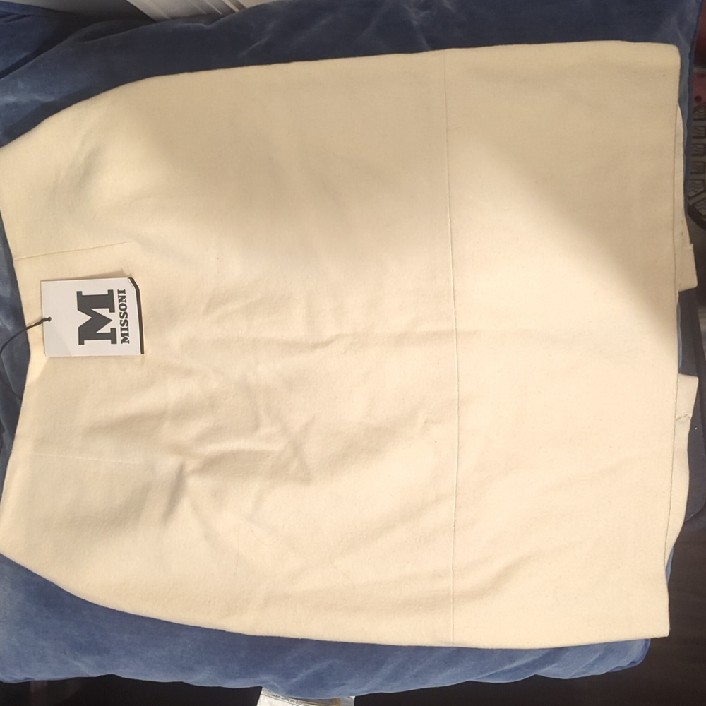 Nwt missoni cream wool and cashmere skirt